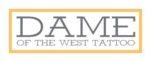Dame of the West Tattoo Logo White 300x123